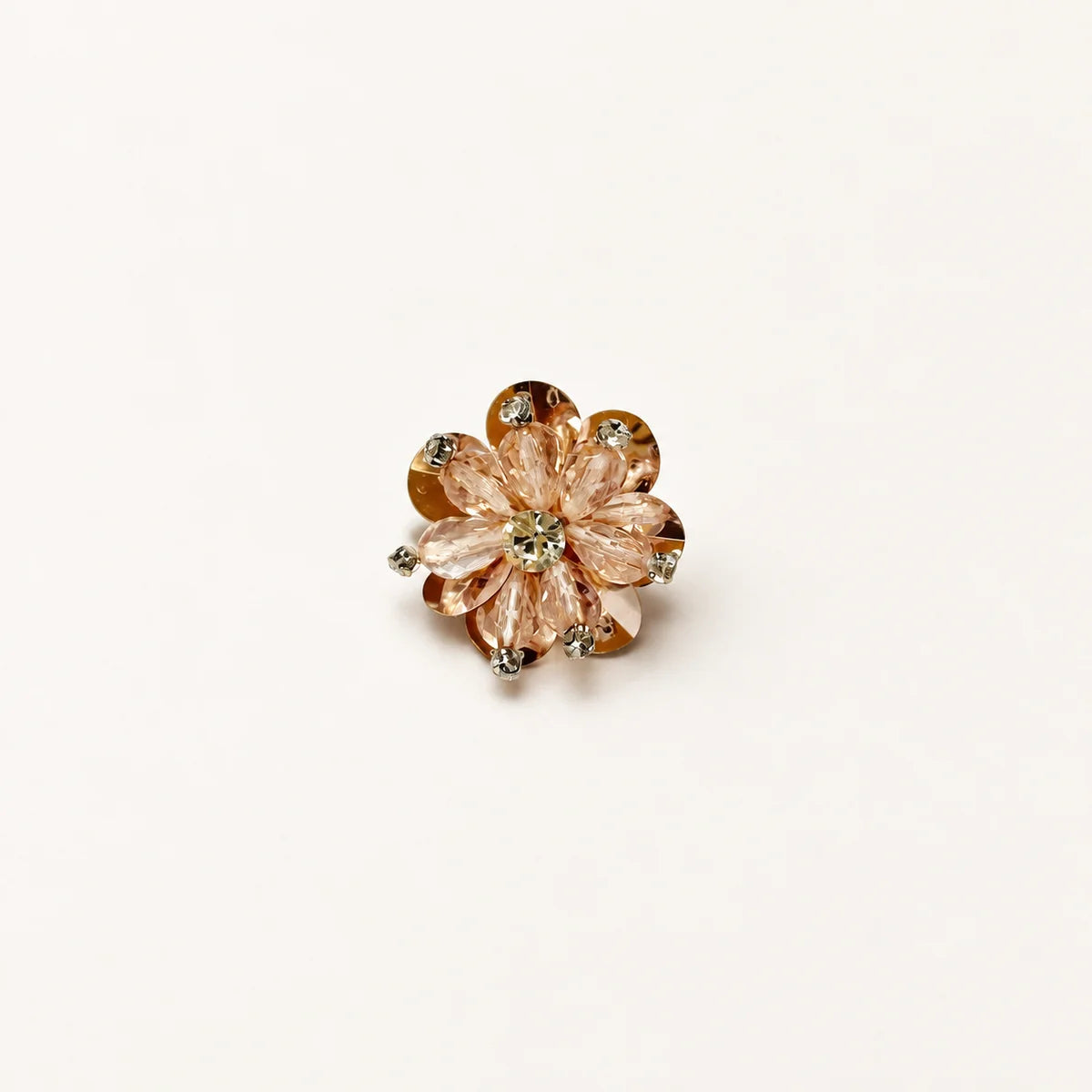 Amber beaded flower