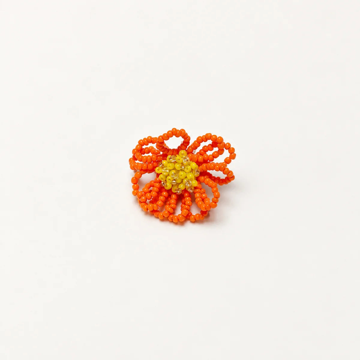 Tangerine Seed-Bead Bloom